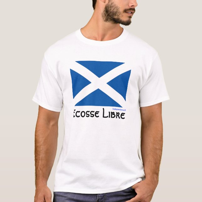 T-shirts T escocês da independência de Ecosse Libre (Frente)