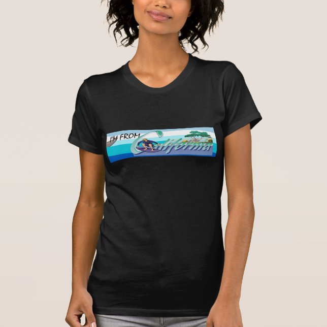 T-shirts T eu sou de Califórnia (Frente)