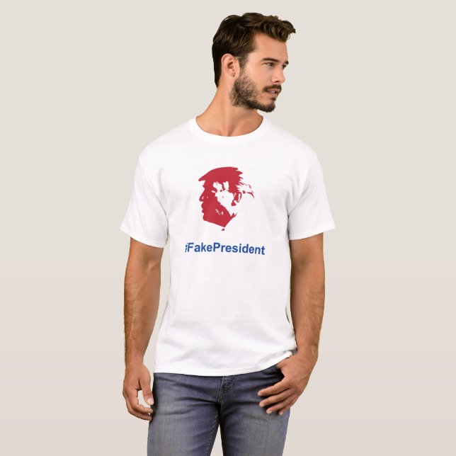 T-shirts T #FakePresident (Frente Completa)