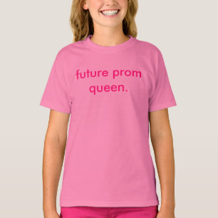 T-shirts T futuro da rainha de baile de formatura da menina