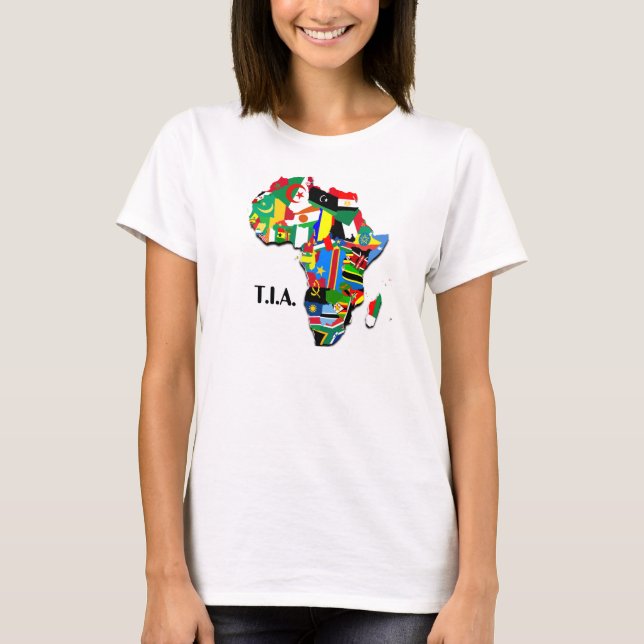 T-shirts T.I.A. Design do mapa (Frente)