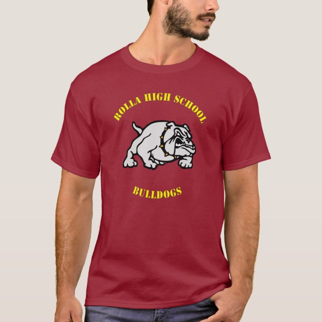 T-shirts T II dos buldogues do segundo grau de Rolla (Frente)