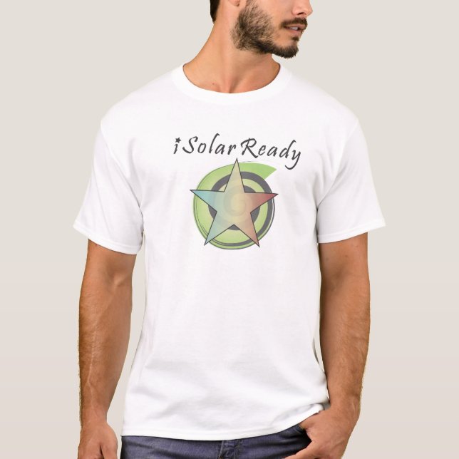 T-shirts T iSolarReady do logotipo (Frente)