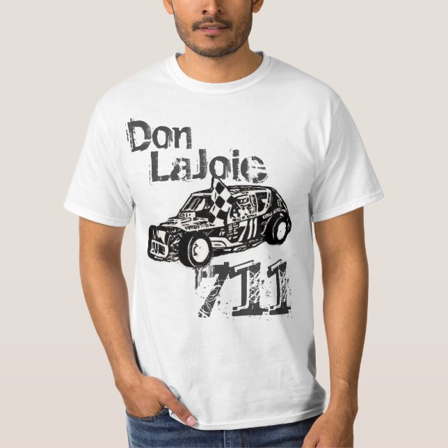 T-shirts T justo de Don Lajoie Danbury Racearena B&W (Frente)