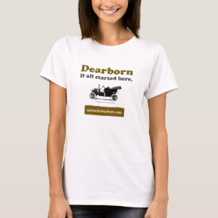 T-shirts T longo da Capa das senhoras de Dearborn IASH