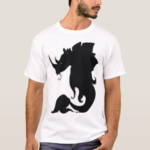 T-shirts T preto de Rhinostegofish