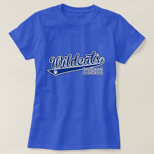 T-shirts T real dos SS da rusga dos Wildcats da MAMÃ (Frente do Design)