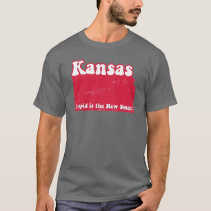 T-shirts T rejeitado engraçado do estado de Kansas do