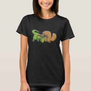 T-shirts T-rex contra Platypus
