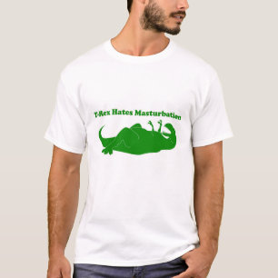 T-shirts T-Rex deia o T de Lite da masturbação