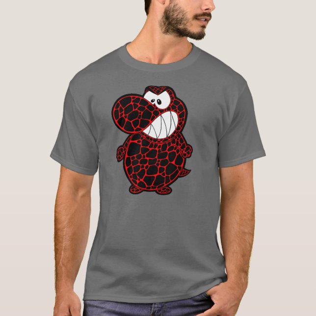 T-SHIRTS T-REX MANCHADO VERMELHO (Frente)