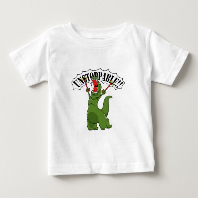T-shirts T-Rex que nada pode parar (Frente)