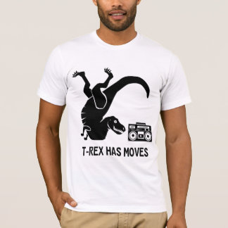 T-shirts T-Rex tem o TShirt dos movimentos
