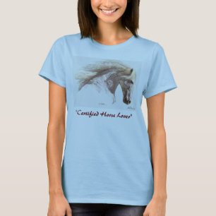 T-shirts "T-shirt do amante certificado do cavalo"