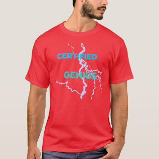 T-shirts "T-shirt do vermelho certificado do gênio"