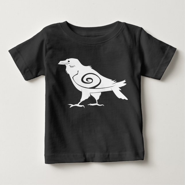 T-shirts T tribal do corvo do bebê (Frente)