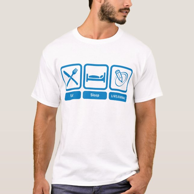 T-shirts T vestido senhoras (coma, durma, LiveJournal) (Frente)