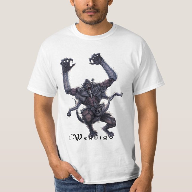 T-shirts T Wendigo do monstro (Frente)
