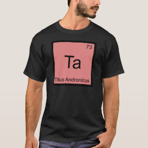 T-shirts Ta - T do símbolo do elemento da química de Titu