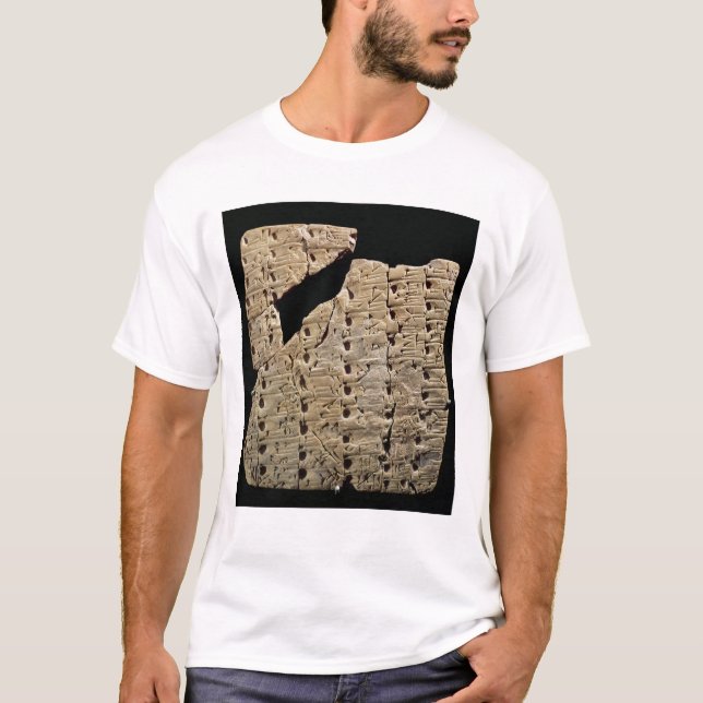 T-shirts Tabuleta com roteiro cuneiform, de Uruk (Frente)