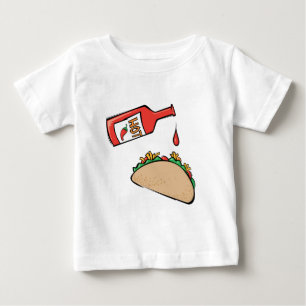 T-shirts Taco e molho picante