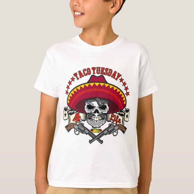 T-shirts Taco vida do terça-feira 4 (Frente)