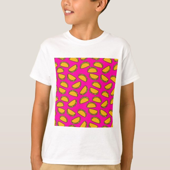 T-shirts tacos rosa (Frente)