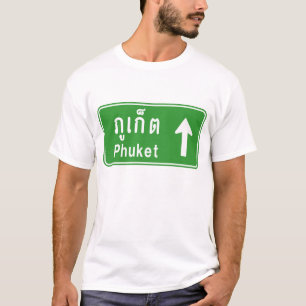 T-shirts ⚠ tailandês do sinal de tráfego da estrada do