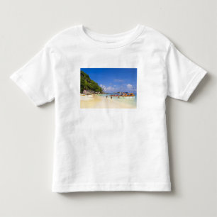 T-shirts Tailândia, Mar de Andamão. Passageiros em terra em