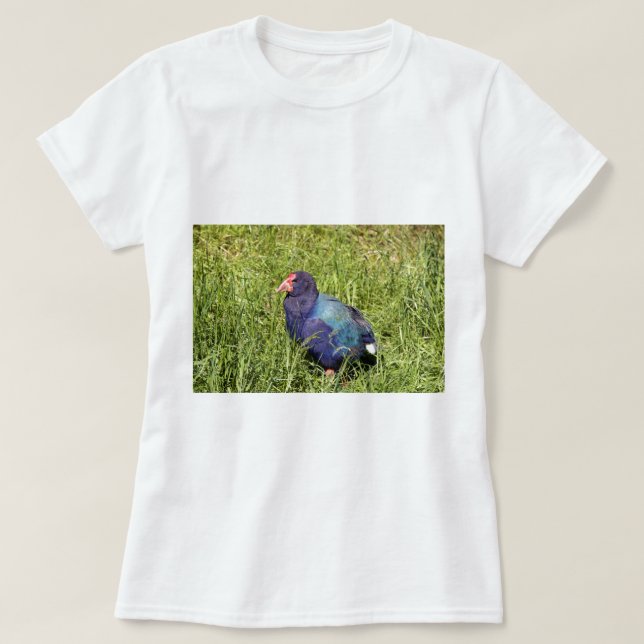 T-shirts Takahe, ave nativa da Nova Zelândia ameaçada (Frente do Design)