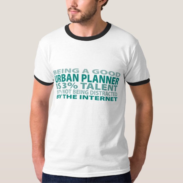 T-shirts Talento urbano do planejador 3% (Frente)