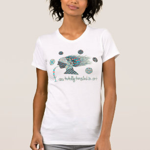 T-shirts "Tangled totalmente no gráfico da arte