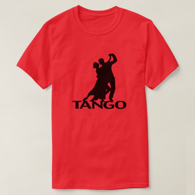 T-shirts Tango Ballroom Dancers Silhouette (Frente do Design)