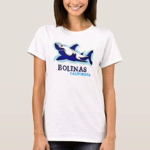 T-shirts Tanque azul de tubarão-azul das damas da Califórni