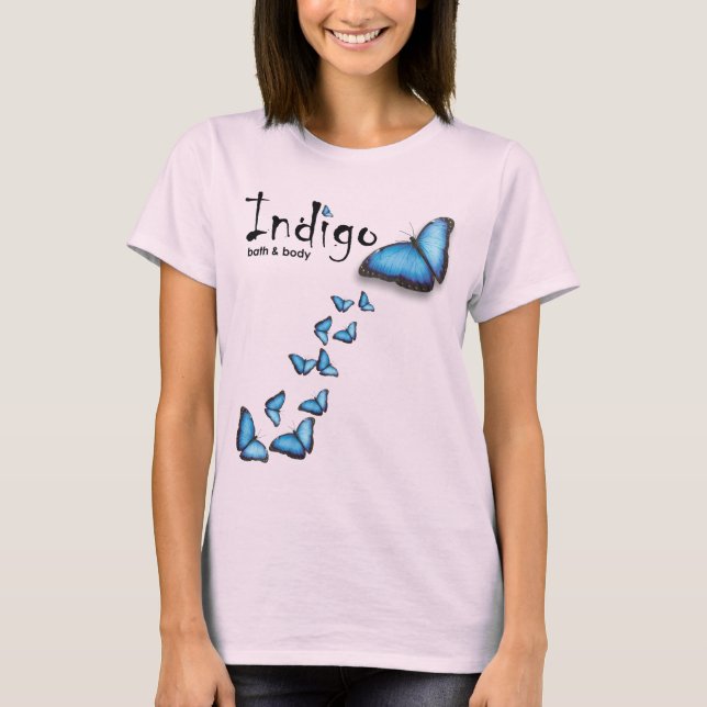 T-shirts Tanque de Borboleta Indigo (Frente)