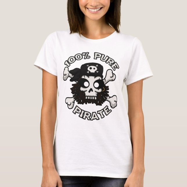 T-shirts Tanque puro das senhoras do pirata (Frente)