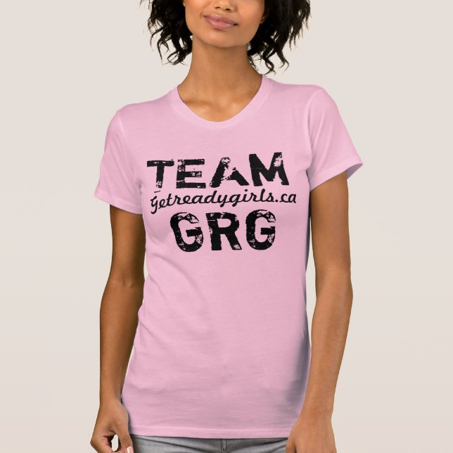 T-shirts Tanque rosa de GRG da equipe superior (Frente)