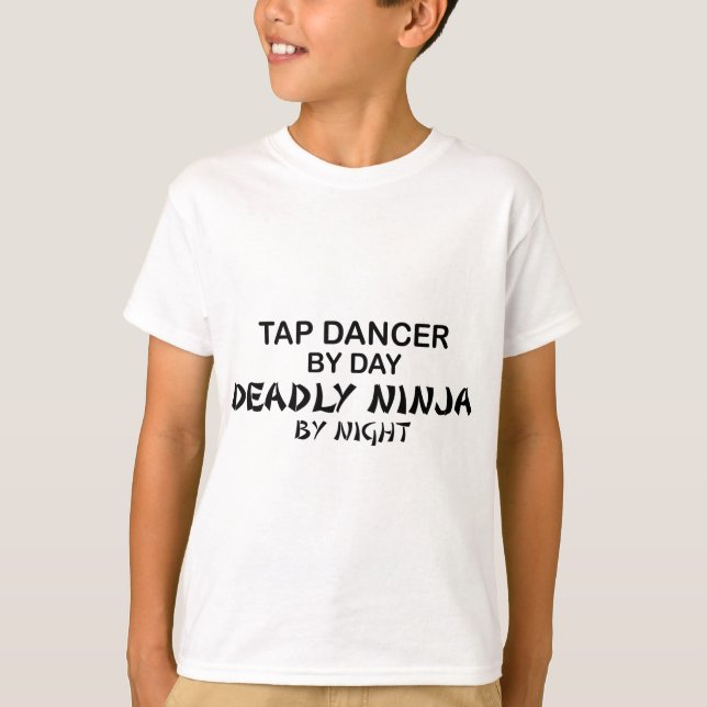 T-shirts Tap Dancer Mortal Ninja à Noite (Frente)