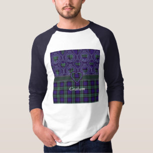 T-shirts Tartan do Scottish da xadrez do clã de Graham