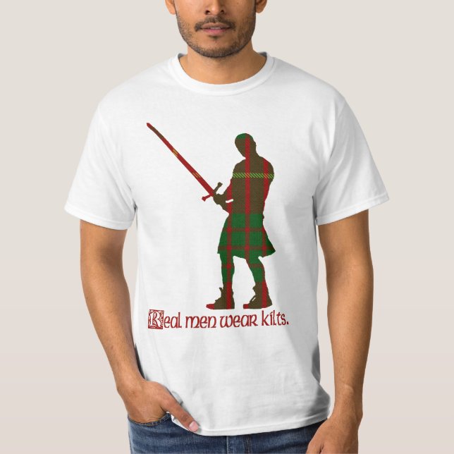 T-shirts Tartan real do Scottish de Cameron dos Kilts do (Frente)