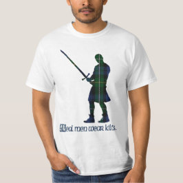 T-shirts Tartan real do Scottish de Campbell dos Kilts do