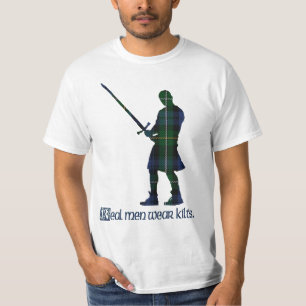 T-shirts Tartan real do Scottish de Campbell dos Kilts do