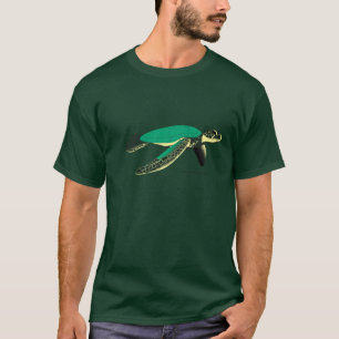T-shirts Tartaruga de mar verde