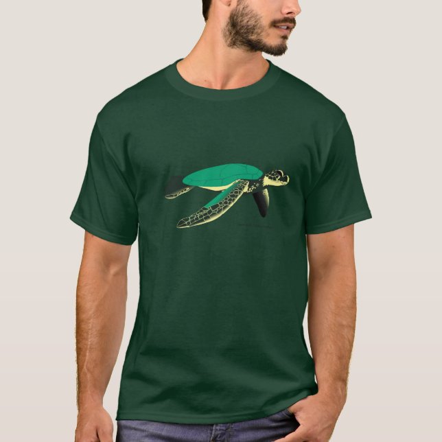 T-shirts Tartaruga de mar verde (Frente)