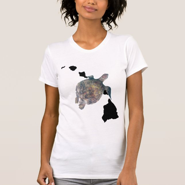 T-shirts Tartaruga de Oahu das ilhas de Havaí (Frente)