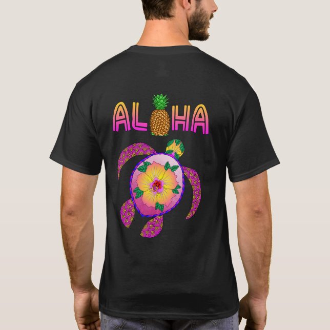 T-shirts Tartaruga Honu Havaiana (Verso)