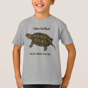 T-shirts Tartaruga ocidental da lagoa