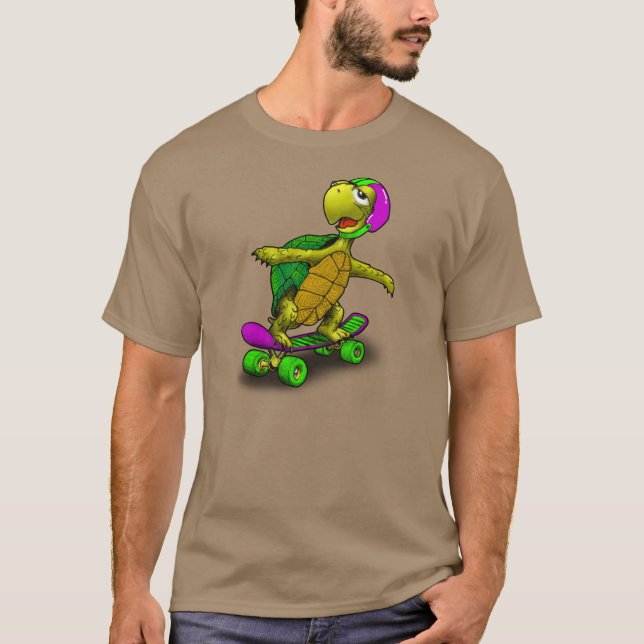 T-shirts Tartaruga Skateboarding! (Frente)