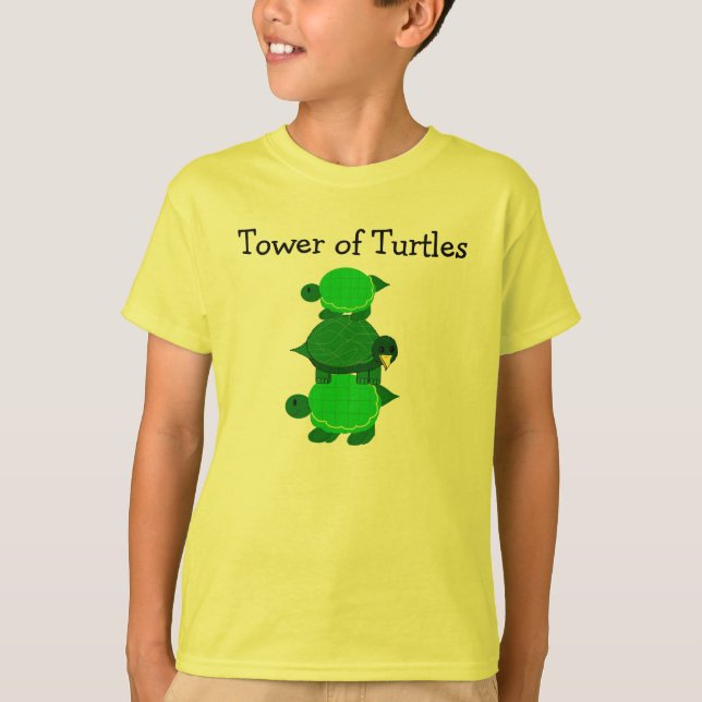 T-shirts Tartarugas empilhadas (Frente)