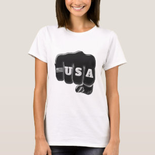 T-shirts TATUAGEM da bandeira americana dos EUA do punho de